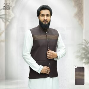 Premium Suit Embroidered Waistcoat - 302