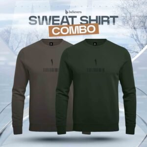 Premium Sweat Shirt - Olive & Ash